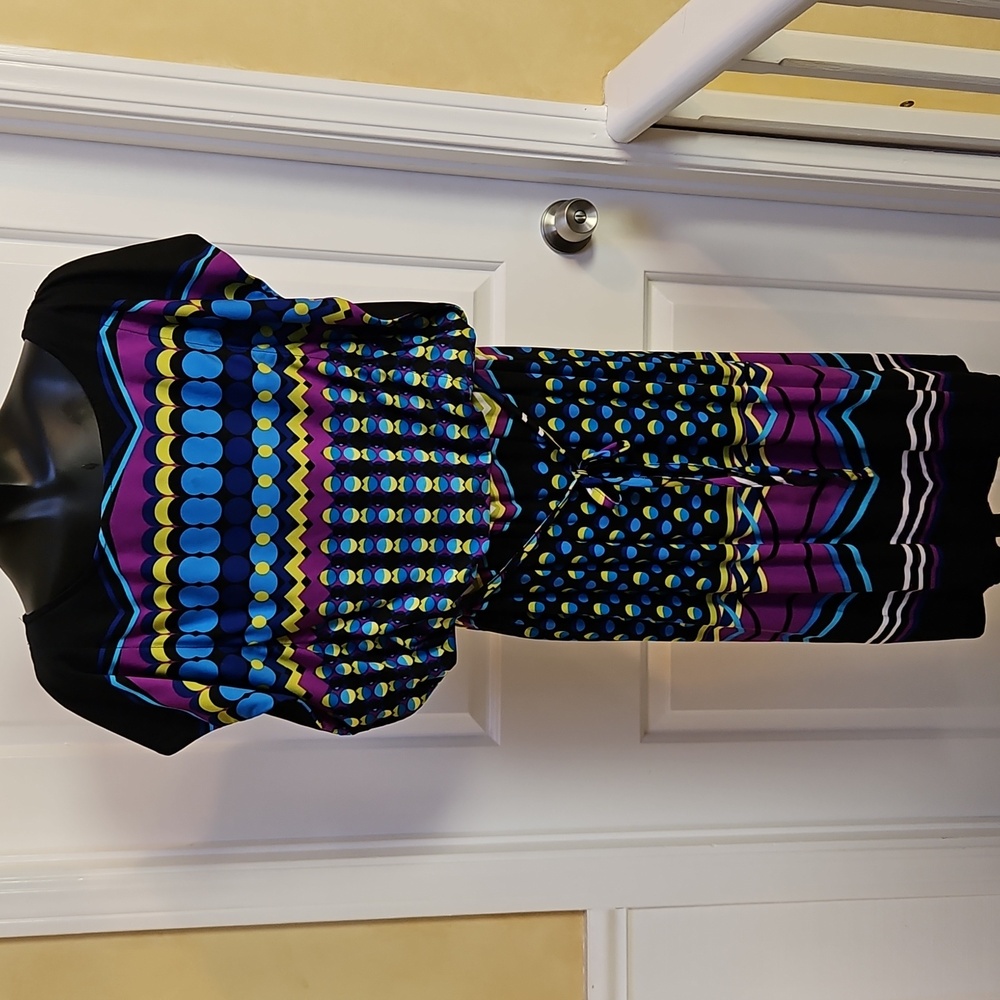 OLIVIA MATTHEWS Colorful Geometric Patterned Dress - 6